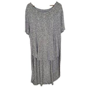 Ava & Viv Hi Lo Sweater Shirt Womens Size 3X Gray Lightweight